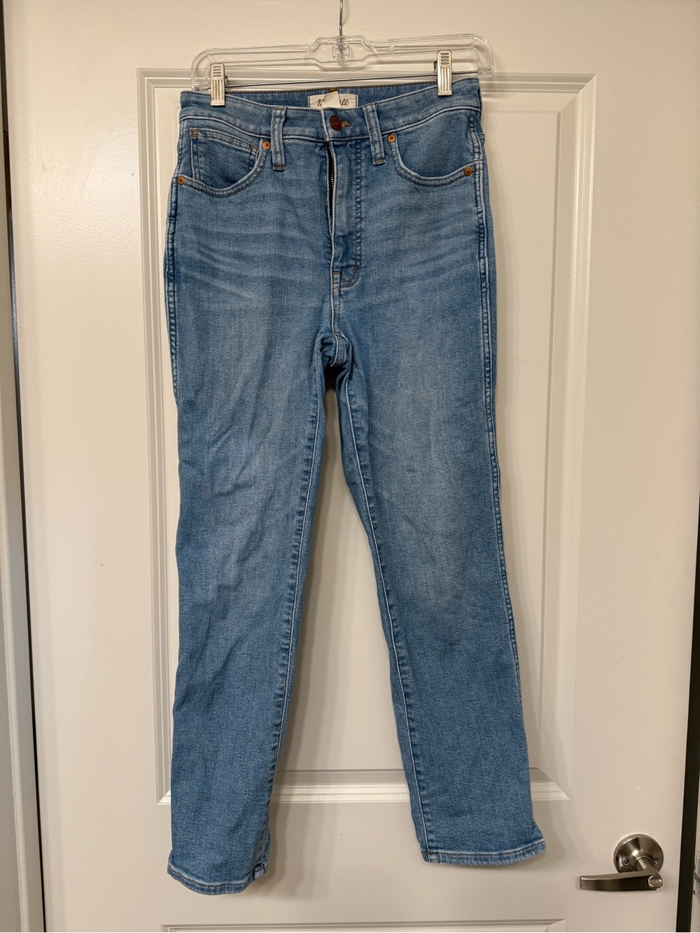 Madewell Curvy Stovepipe Light Blue Denim Jeans